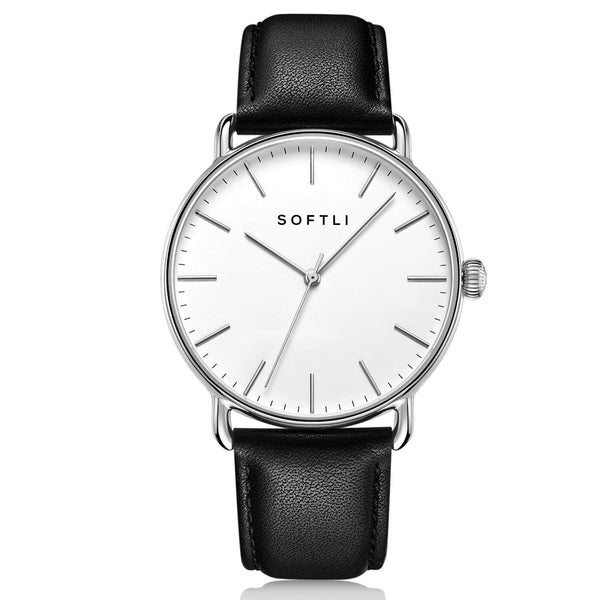 SOFTLI Paradigm 40mm Minimalist Watch for Men | Stainless Steel/Black