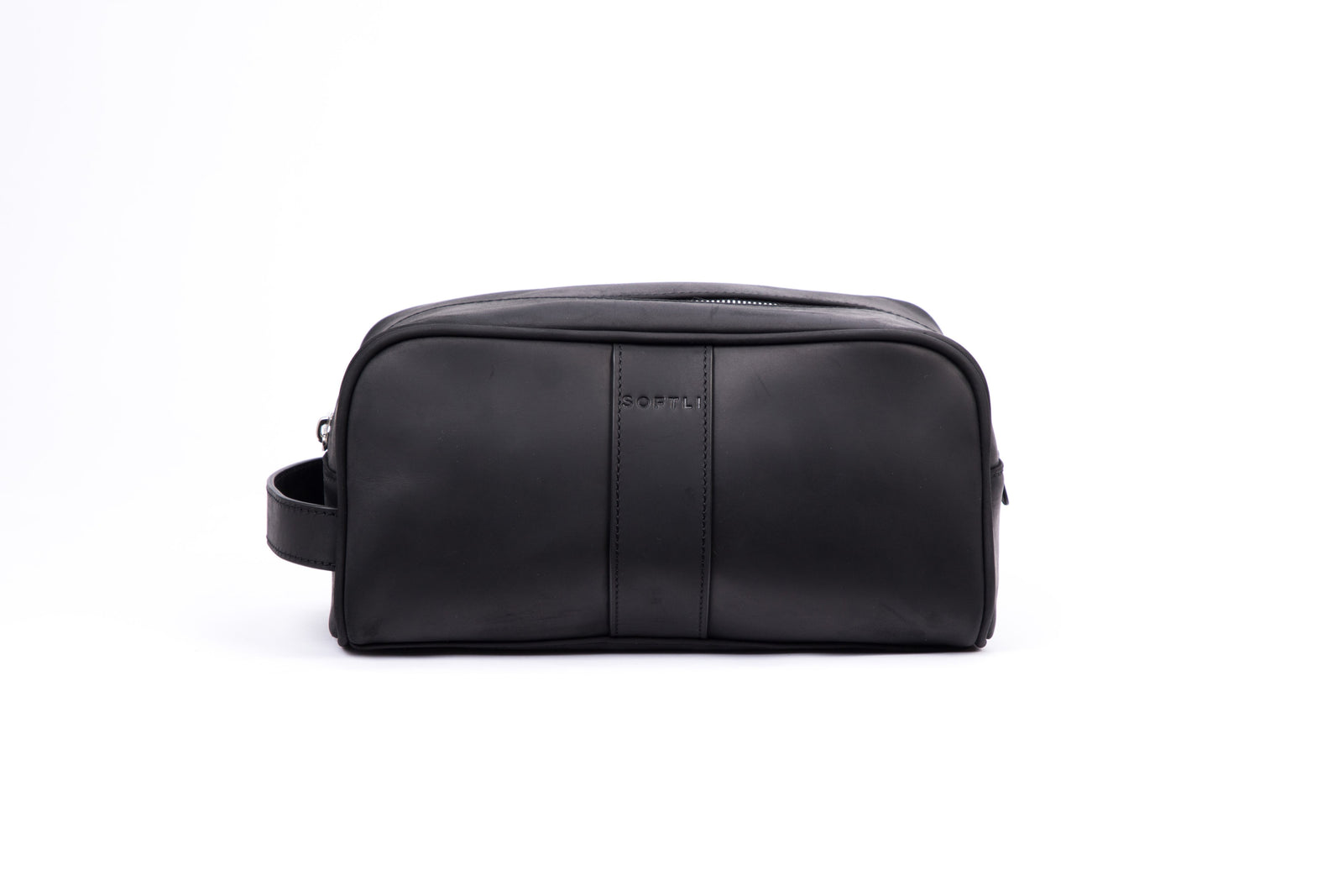 GENTLE MONSTER Black Soft Leather Toiletry Pouch The Hamilton Mens Leather Toiletry Bag, Travel Dop kit  main image 4