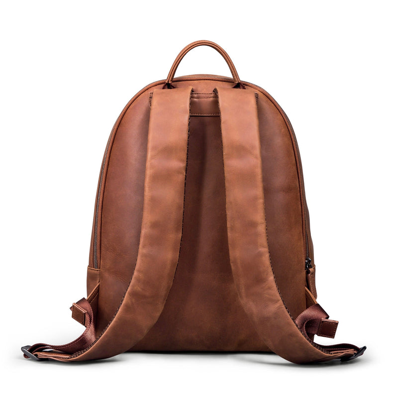 big brown faux leather backpack SOFTLI Leather Backpack, Full Grain Leather Travel Backpack, Laptop Bag