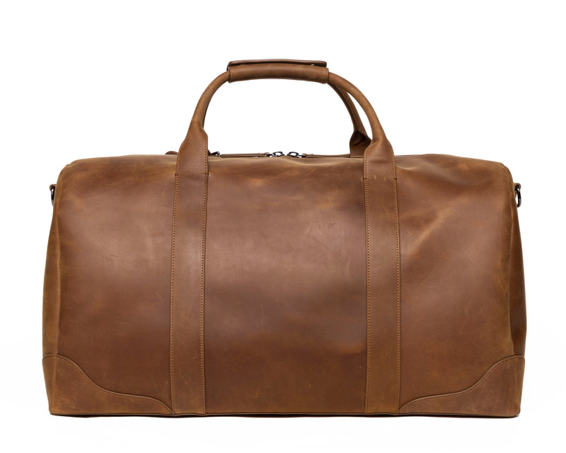 SOFTLI Leather Duffle Bag - Cognac